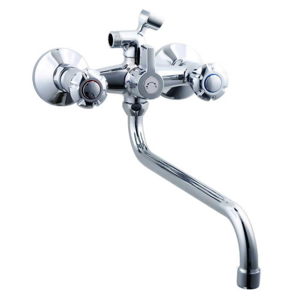 Смеситель для ванны и душа Plstart с душевым комплектом хром (PL2209)