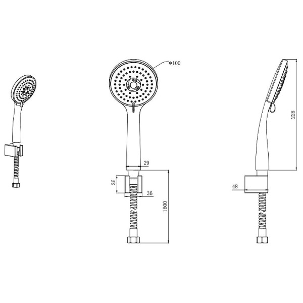 Комплект смесителей Aquatek Вега Set 2 в 1 AQ1060CR+AQ2010CR (AQ1034CR)