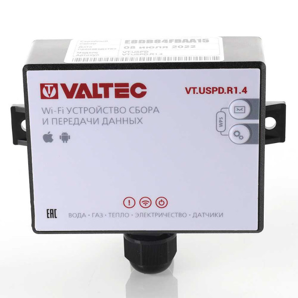 Устройство сбора и передачи данных Wi-Fi Valtec (VT.USPD.R1.4) Устройство сбора и передачи данных Wi-Fi Valtec (VT.USPD.R1.4)