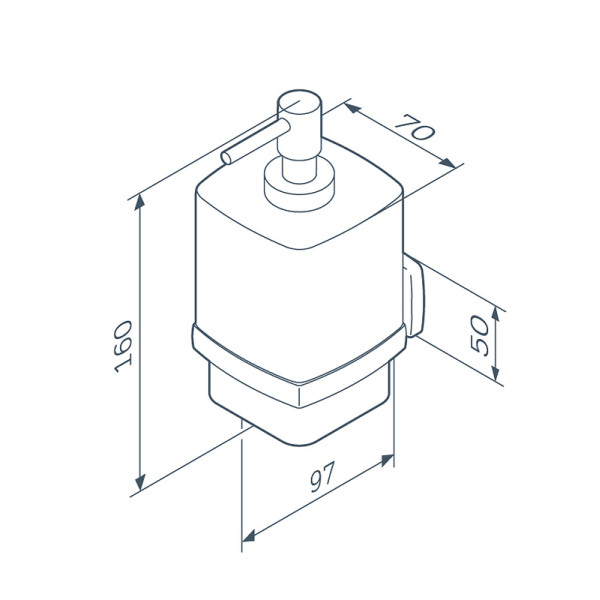 Дозатор для жидкого мыла с настенным держателем AM.PM Gem (A9036922)