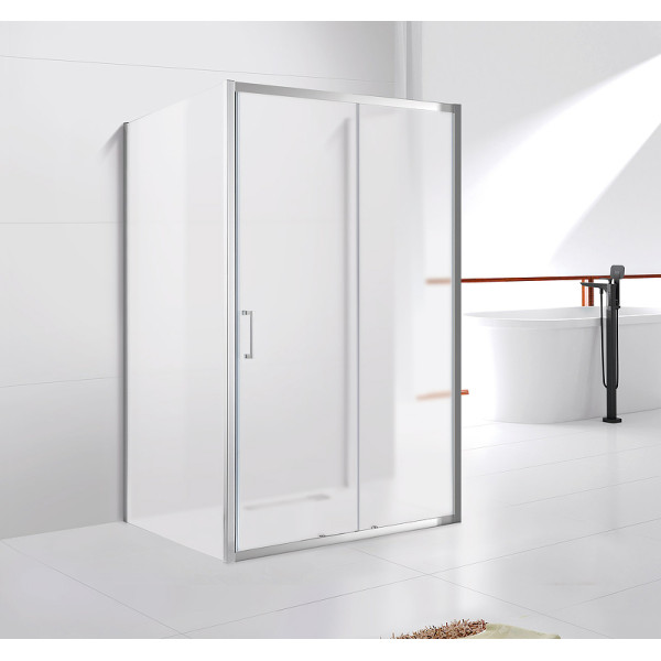 Душевой уголок Cezares Molveno 110x90x195 стекло матовое, профиль хром (MOLVENO-AH-12-110/90-P-Cr)