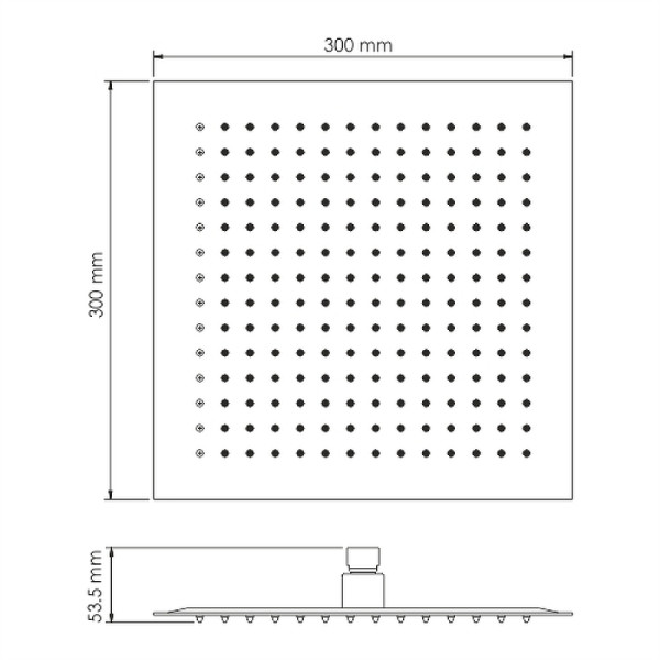 Верхний душ WasserKRAFT 300*300 золотой (A261)
