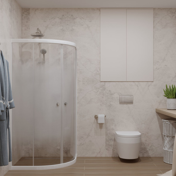 Душевой уголок Triton Лайт 100x100 стекло прозрачное, профиль белый (DK216_1)