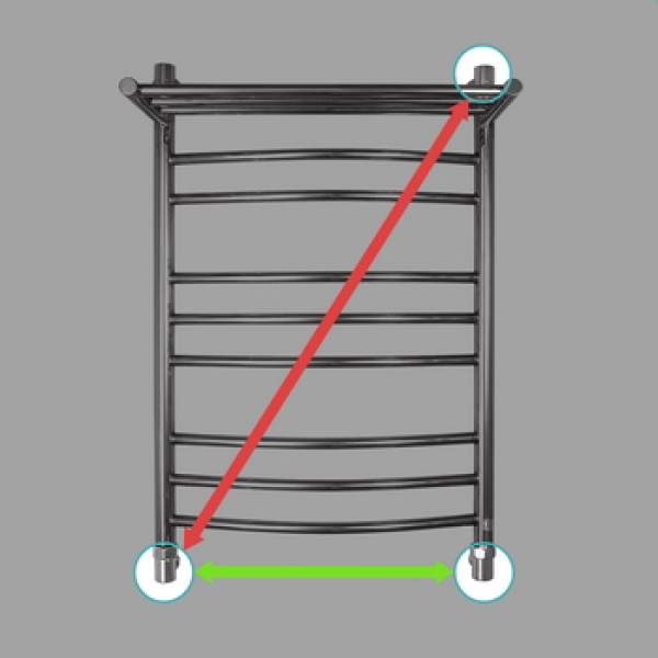 Полотенцесушитель водяной Energy Prestige modus 1000x500 (с полкой)