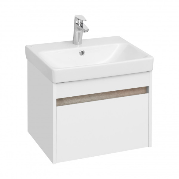 Тумба подвесная Aquaton Марти 532x427x400 белый, дуб эндгрейн (1.A263.2.01M.Y01.0)