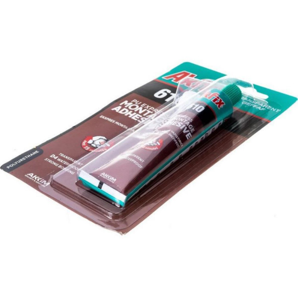 Клей на полиуретановой основе Akfix 610 Экспресс "Жидкий гвоздь", 50 мл. (прозрачный) (GA305)