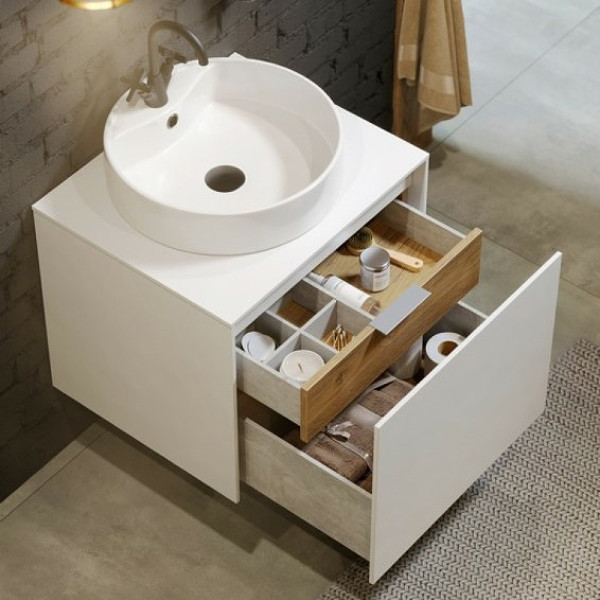 Тумба подвесная Aqwella Mobi 610x500x510 белый (MOB0106W)