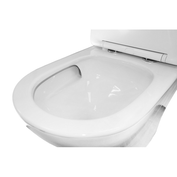 Унитаз напольный Azario Terni 350x670x760 с сиденьем с микролифтом белый (AZ-8618T)