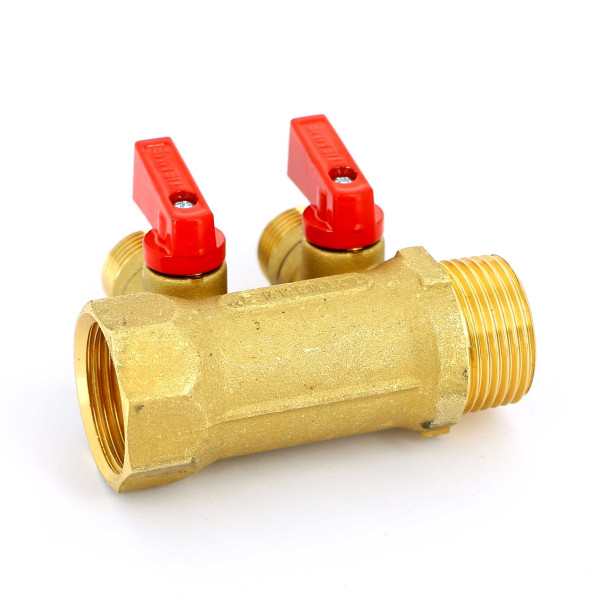 Коллектор с шаровыми кранами Tiemme NINO 2 выхода 1*1/2"(16) (латунь) (1820006) Коллектор с шаровыми кранами Tiemme NINO 2 выхода 1*1/2"(16) (латунь) (1820006)