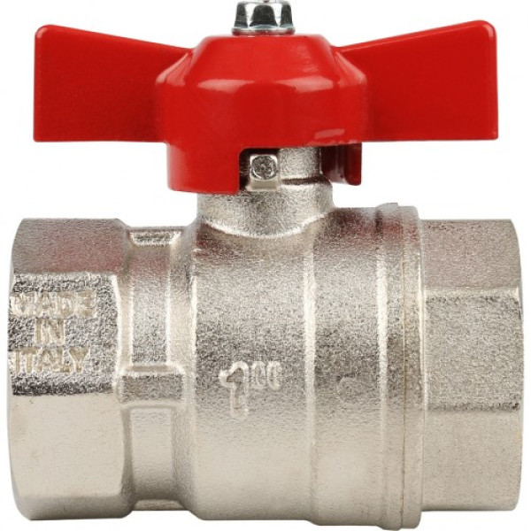 Кран 1" ВВ шаровый Stout стандартнопроходной (чёрная бабочка) SVB-0012-000025