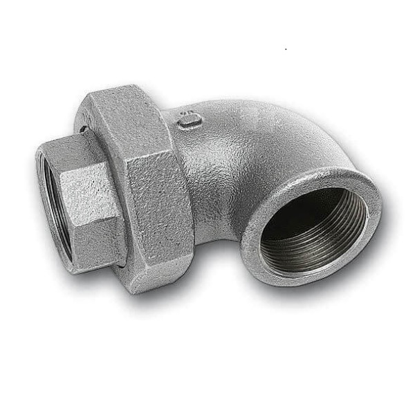 Сгон угловой (американка) 1/2" ВВ с плоским уплотнением Sanha тип 95# (чугун оцинкованный) (99512V#) Сгон угловой (американка) 1/2" ВВ с плоским уплотнением Sanha тип 95# (чугун оцинкованный) (99512V#)