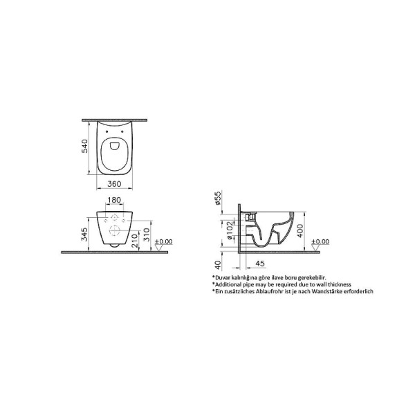 Унитаз подвесной Vitra Shift подвесной белый без сиденья белый (7742B003-0075) Унитаз подвесной Vitra Shift подвесной белый без сиденья белый (7742B003-0075)