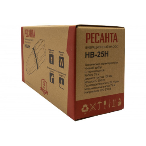 Насос вибрационный Ресанта НВ-25Н (77/8/6) Насос вибрационный Ресанта НВ-25Н (77/8/6)