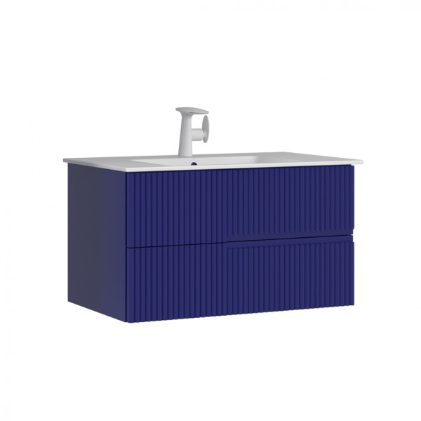 Тумба подвесная Orka Moonlight 910x510x510 с раковиной синий матовый (5001498)