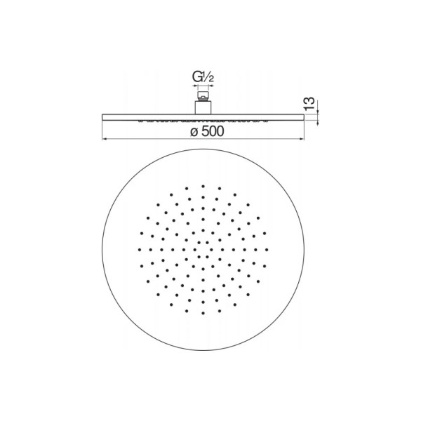Верхний душ Nobili 50 см хром (AD139/115CR) Верхний душ Nobili 50 см хром (AD139/115CR)
