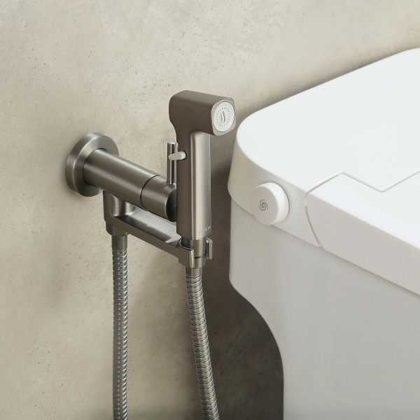 Смеситель с гигиеническим душем Aquatek Ника оружейная сталь (AQ1819BGM)