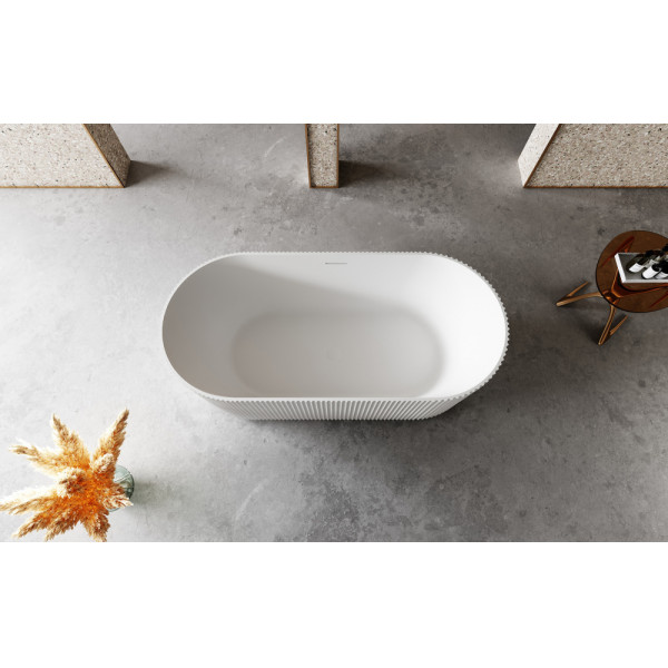 Ванна из искусственного камня Abber Stein 170x75 песочная матовая (AS9601MS)