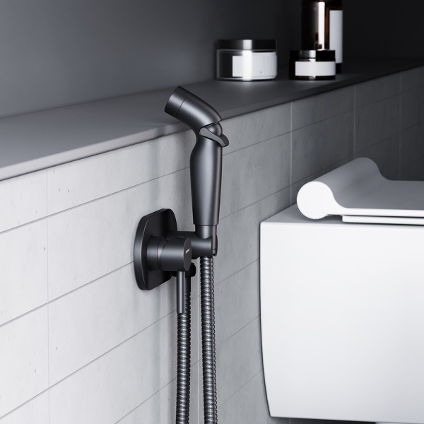 Смеситель для душа Damixa Option монтируемый в стену, с гиг. душем, чёрный (212000300) Смеситель для душа Damixa Option монтируемый в стену, с гиг. душем, чёрный (212000300)