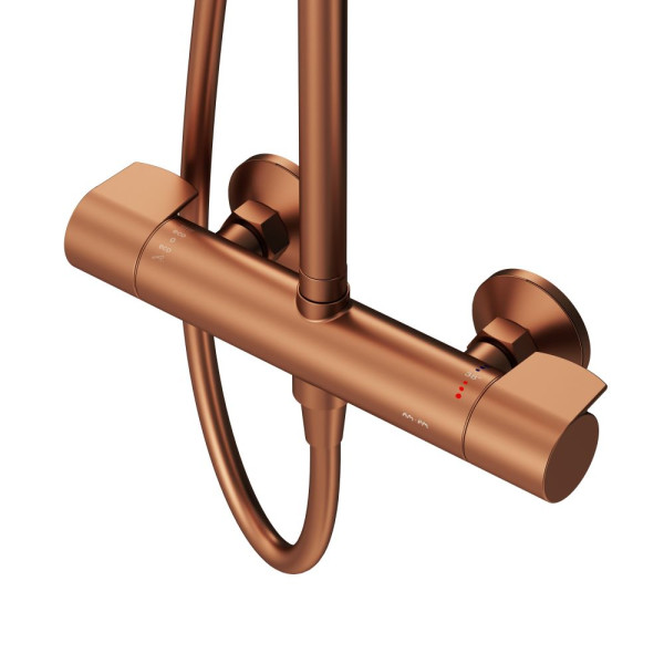 Душевая система AM.PM X-Joy с душевым набором розовое золото (F0785A444)