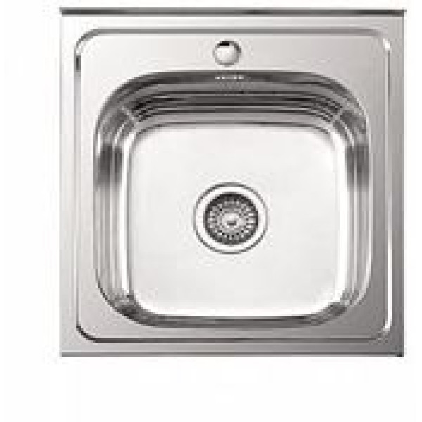 Мойка врезная Ledeme 500x500x180 (0.8мм) выпуск 3 1/2" глянцевая (L95050)