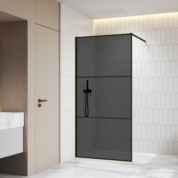 Душевое ограждение RGW Walk In 120x200 стекло тонированное, профиль (06100912-34) Душевое ограждение RGW Walk In 120x200 стекло тонированное, профиль (06100912-34)