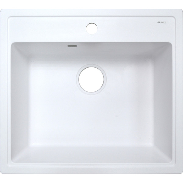 Мойка для кухни врезная Azario Litos 57х50,5х20 сифон + герметик белая