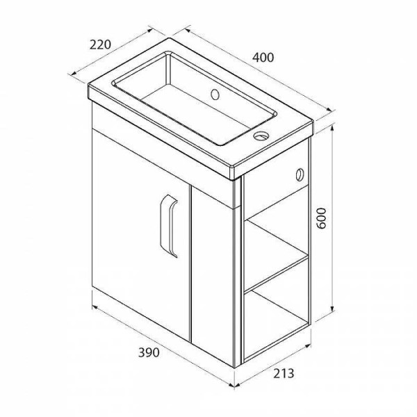 Тумба подвесная Iddis Torr 40 с раковиной, белая (TOR40WRi95K) Тумба подвесная Iddis Torr 40 с раковиной, белая (TOR40WRi95K)