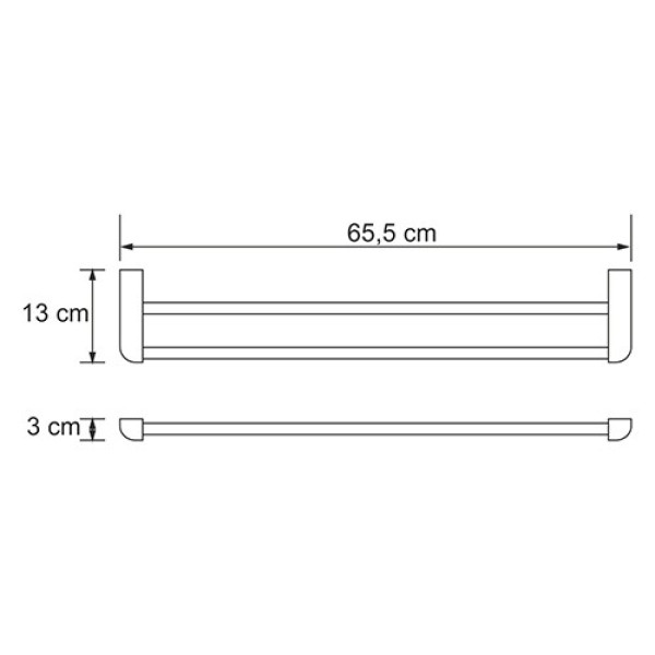 Полотенцедержатель двойной WasserKraft Kammel белый (K-8340W)