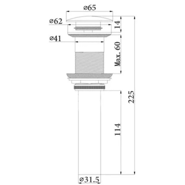 Донный клапан Comforty с керамическим верхом матовый белый (DK-01 MW)