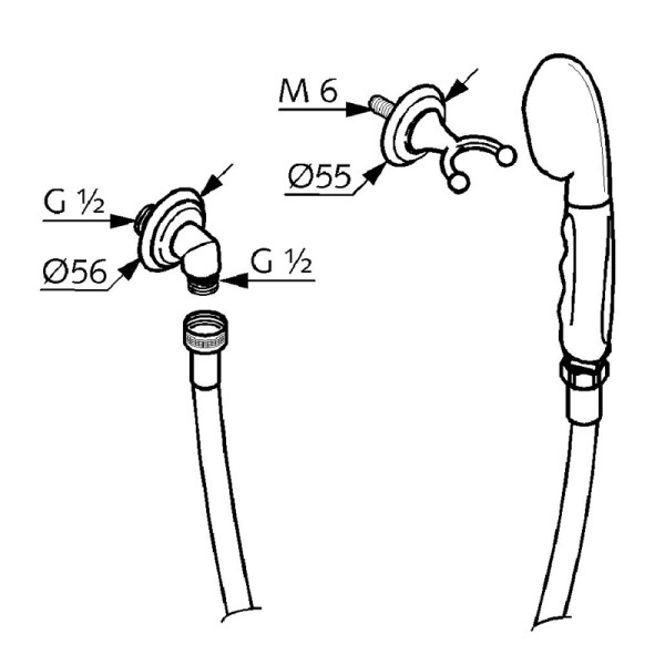 Душевой гарнитур Kludi 1926 золотой (2710545)