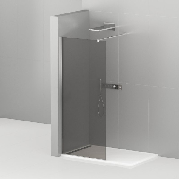 Душевая перегородка Cezares Liberta 100x195 стекло тонированное (графит), профиль хром (LIBERTA-L-1-100-120-GR-Cr) Душевая перегородка Cezares Liberta 100x195 стекло тонированное (графит), профиль хром (LIBERTA-L-1-100-120-GR-Cr)