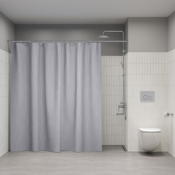 Шторка для ванн текстильная Iddis Base 240x200 серая (BD02P24i11)