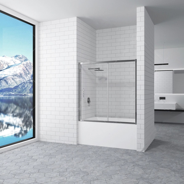 Душевая шторка для ванны RGW SC-043 170x150 стекло прозрачное, профиль хром (351104317-11)