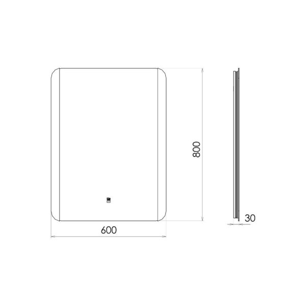 Зеркало Comforty LED 600x800x30 (00-00001249)
