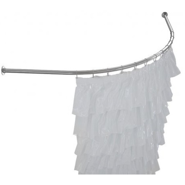 Карниз для ванны Aquanet Graciosa 150х90 дуга, нержавеющая сталь