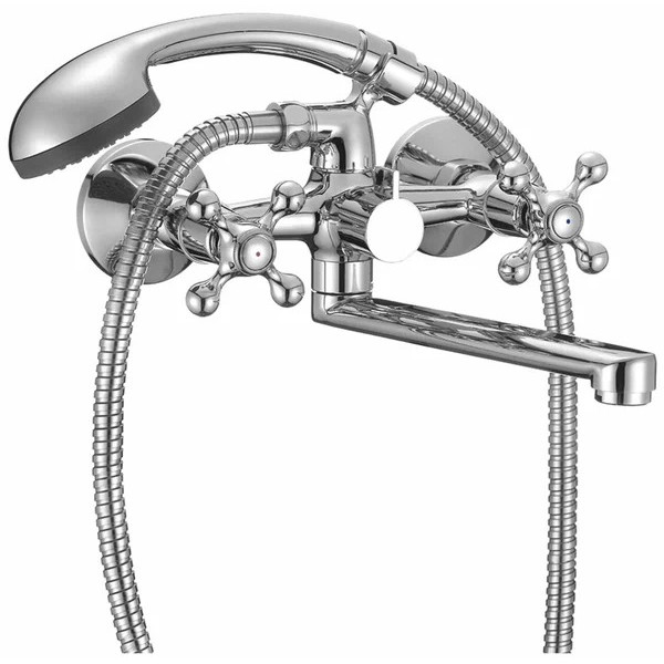 Смеситель для ванны и душа Milardo Duplex с душевым комплектом, хром (DUPSB02M02)