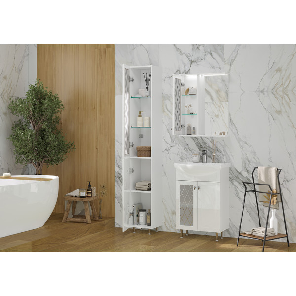 Тумба напольная Volna Milena 510x800 белая (tnMILENA55.2D-01) Тумба напольная Volna Milena 510x800 белая (tnMILENA55.2D-01)