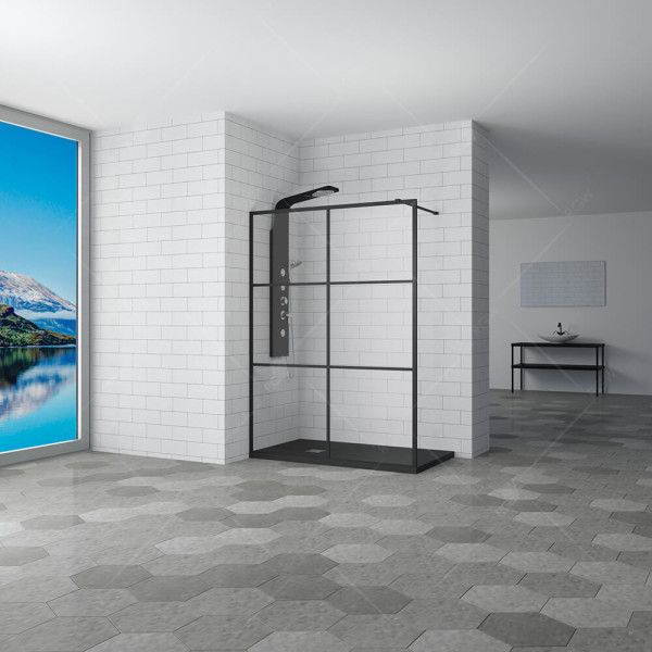 Душевая перегородка RGW WA-11-B 1200*120*200 стекло прозрачное (принт), профиль черный (32101112-84) Душевая перегородка RGW WA-11-B 1200*120*200 стекло прозрачное (принт), профиль черный (32101112-84)