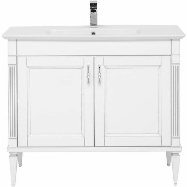 Тумба напольная Aquanet Селена 105 белый/серебро (2 дверцы) (00201650) Тумба напольная Aquanet Селена 105 белый/серебро (2 дверцы) (00201650)