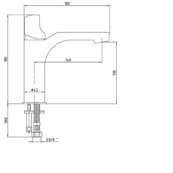 Смеситель для раковины E.C.A. Myra хром (102108986HEX)