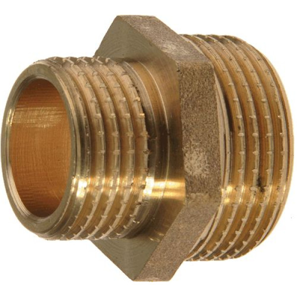 Ниппель переходной 3/8"х1/2" TeRma (латунь) (06305) Ниппель переходной 3/8"х1/2" TeRma (латунь) (06305)