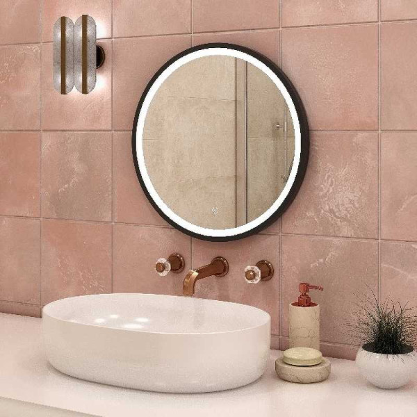 Зеркало Континент Style Black Led D 600 (ЗЛП1016) Зеркало Континент Style Black Led D 600 (ЗЛП1016)