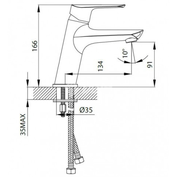 Смеситель для раковины Iddis Custo (CUSSB00i01)