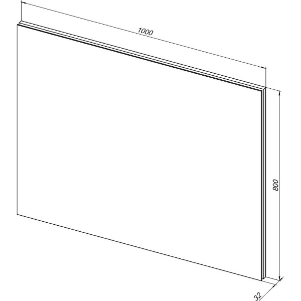 Зеркало с подсветкой Aquanet Гласс 100x80 белый (00274134)