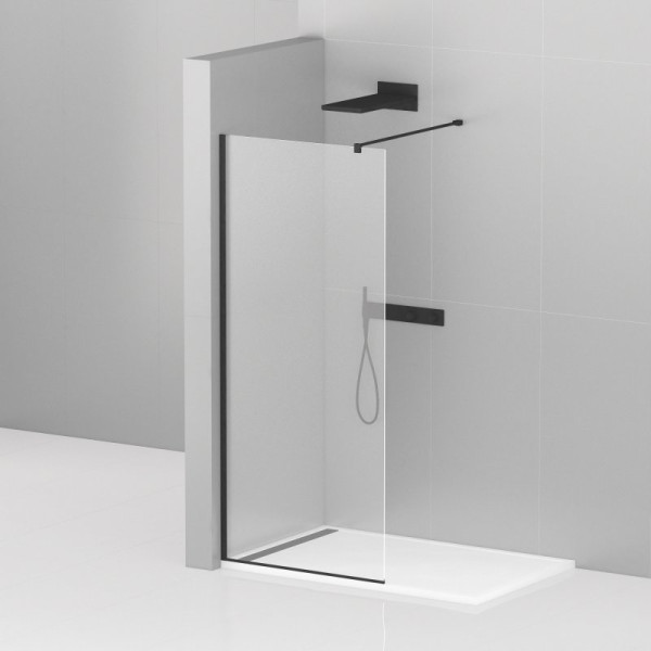 Душевая перегородка Cezares Liberta 90x195 стекло прозрачное, профиль черный (LIBERTA-L-1-90-120-C-NERO) Душевая перегородка Cezares Liberta 90x195 стекло прозрачное, профиль черный (LIBERTA-L-1-90-120-C-NERO)