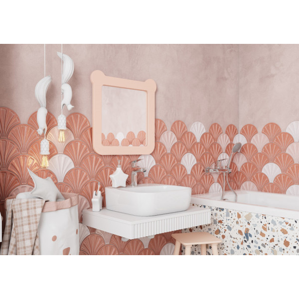 Зеркало Aquaton Каспер 510x34x508 розовый (1.A283.4.02C.R1E.0)