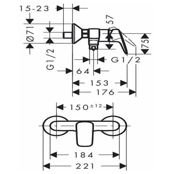 Смеситель для душа Hansgrohe Logis (71600000)