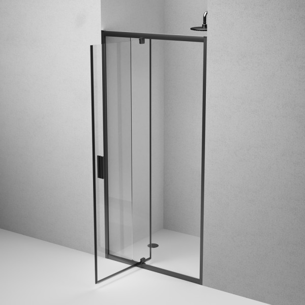 Душевая дверь AM.PM Gem 100x195 стекло прозрачное, профиль черный матовый (W90G-100-1P-BT)