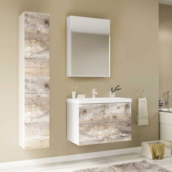 Тумба подвесная Marka One Push 600*450*516 бетон (У55905) Тумба подвесная Marka One Push 600*450*516 бетон (У55905)