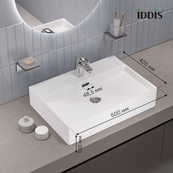 Раковина накладная Bild 60x42 белый глянцевый Iddis (BILWS60i27) Раковина накладная Bild 60x42 белый глянцевый Iddis (BILWS60i27)